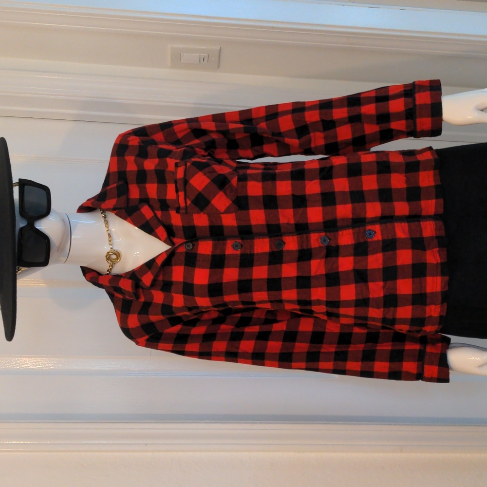 Buffalo Plaid  Red and Black 100% Cotton Medium
